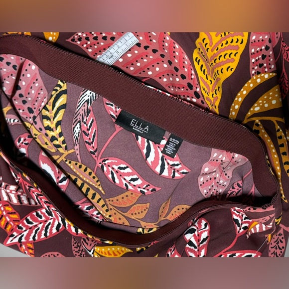 Ella by Rafaella Leaf Print Midi Skirt – Decadent Chocolate – Size S - Picture 11 of 13